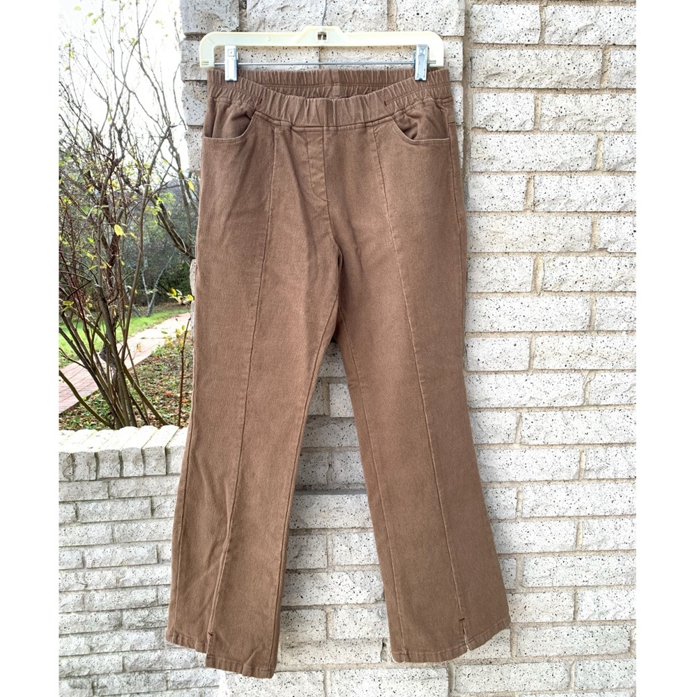 Winter Fleece Corduroy Flare Pants